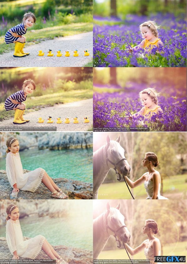Flares Collection Photoshop Actions + Overlays