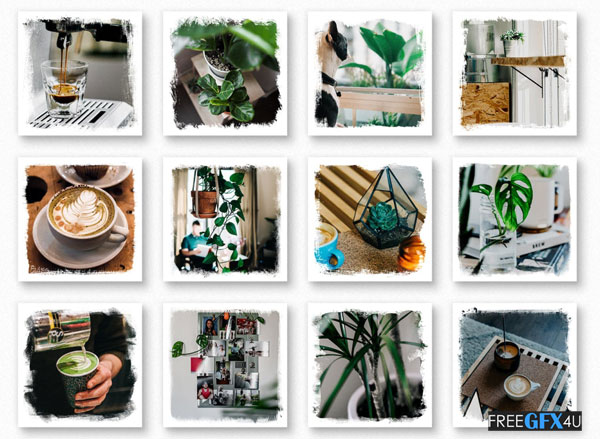 Textured Instagram Masks Collection PSD Textured Instagram Masks Collection