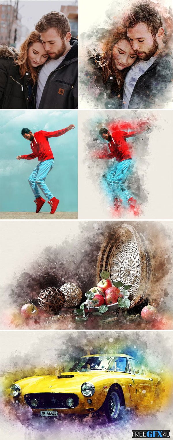 Watercolor Photoshop Action
