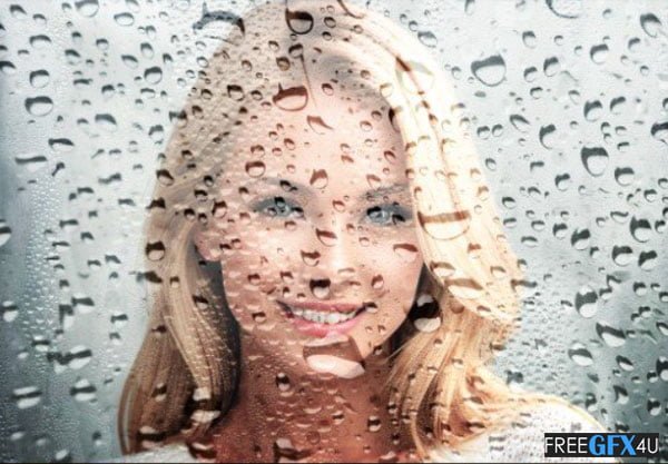 Wet Glass Photo Effect