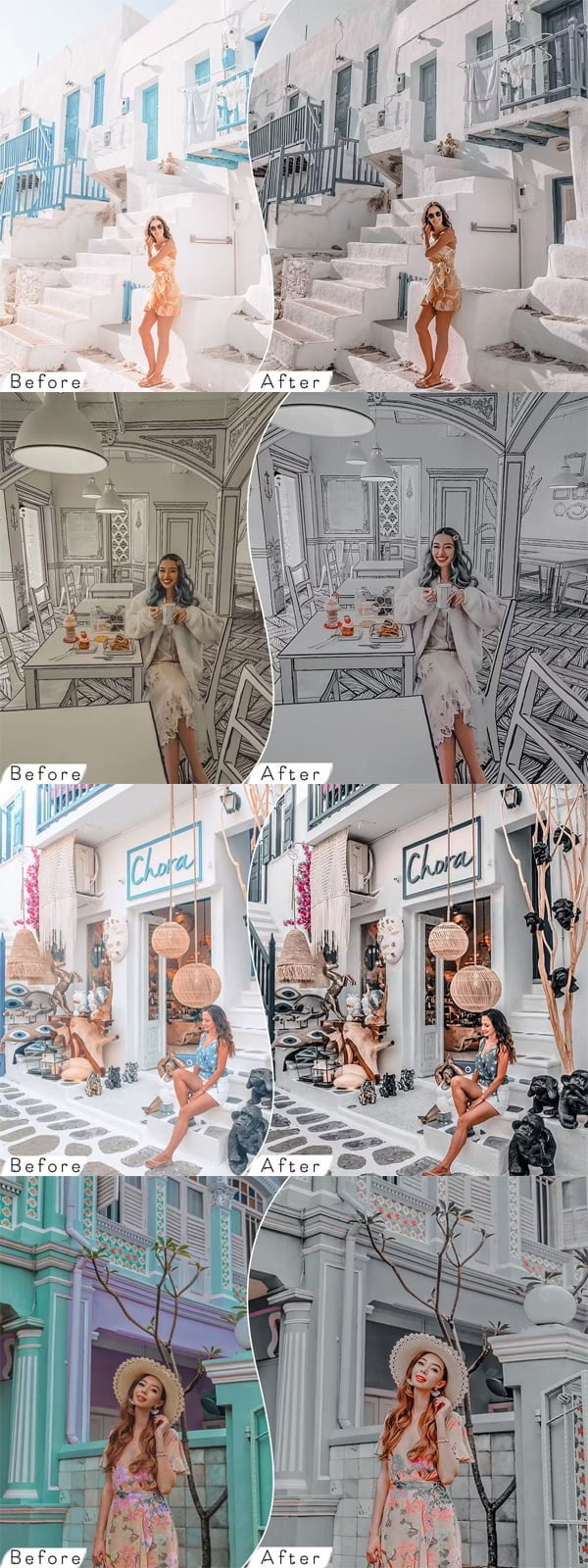 Bright Gray Photoshop Actions