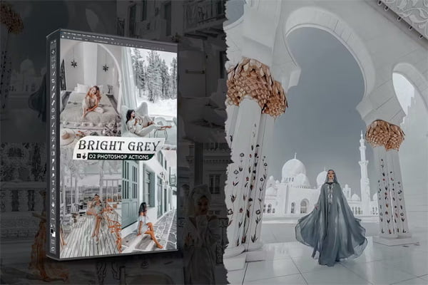 Bright Gray Photoshop Actions