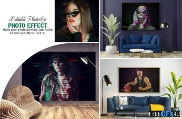 Glitch Photoshop Photo Effect Glitch Photo Effect