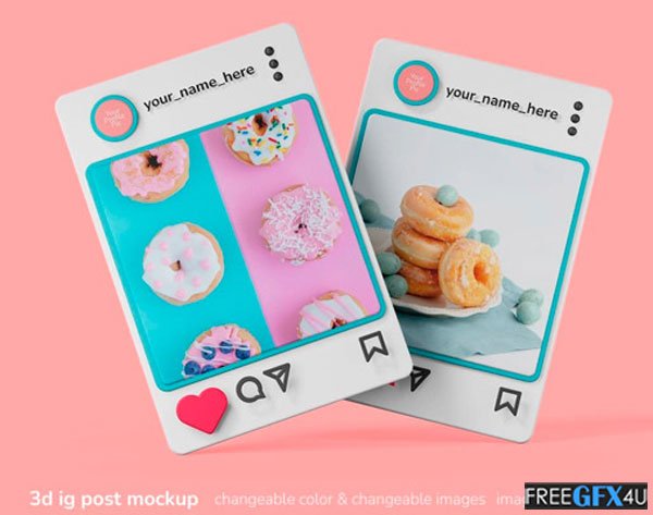 Instagram Post On Mobile Mockup