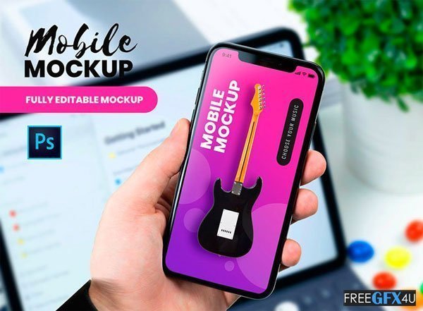 Mobile On Hand Mockup Mobile On Hand Mockup
