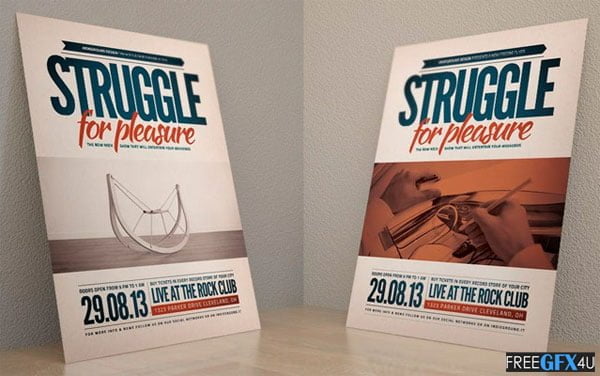 Photorealistic Flyer Mockup Photorealistic Flyer Mockup