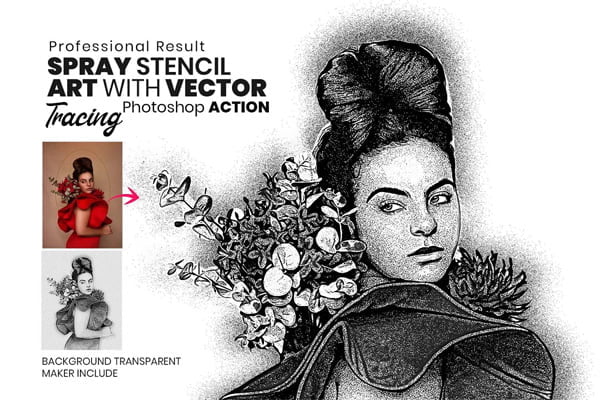 Spray Stencil Art Photoshop Action
