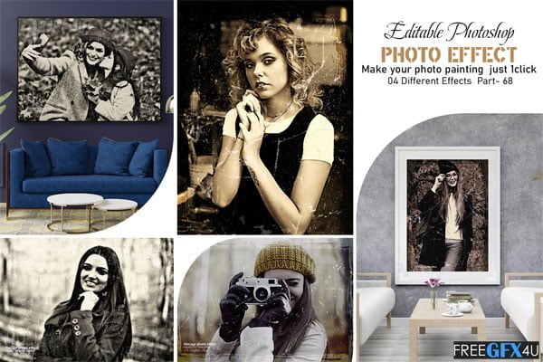 Vintage Editable Photo Effect Vintage Editable Photo Effect