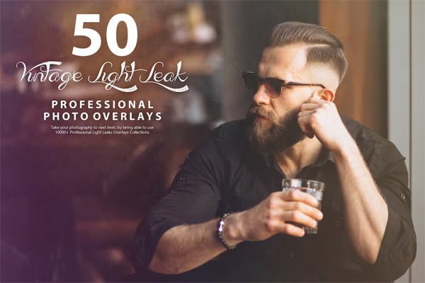 50 Vintage Light Leak Photo Covers