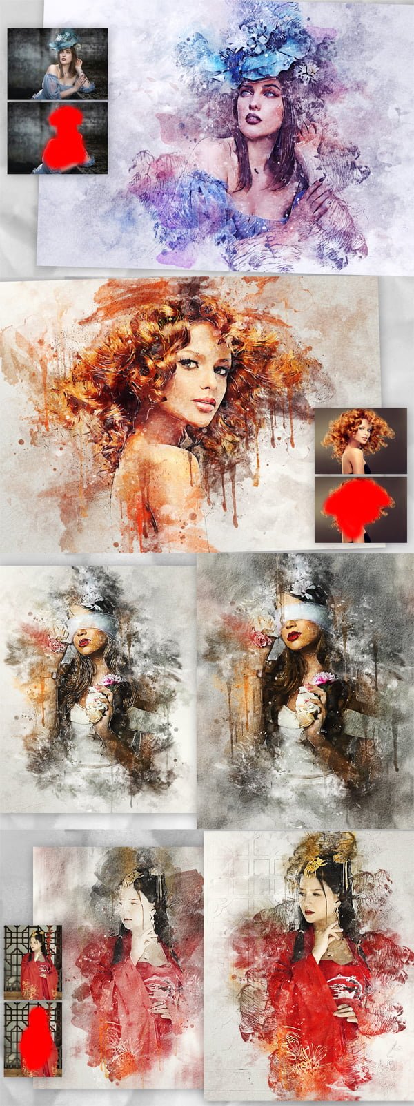 Splatter Watercolor 2 Photoshop Action Splatter Watercolor 2 Photoshop Action
