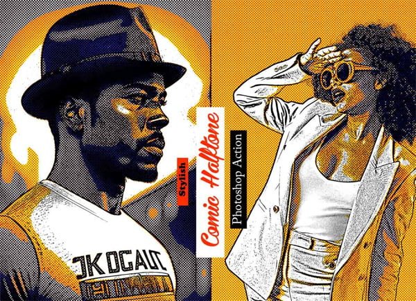 Stylish Comic Halftone Photoshop Action Stylish Comic Halftone Photoshop Action
