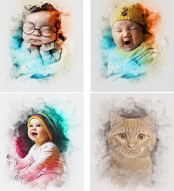 Baby Portrait Paint Photo Effect