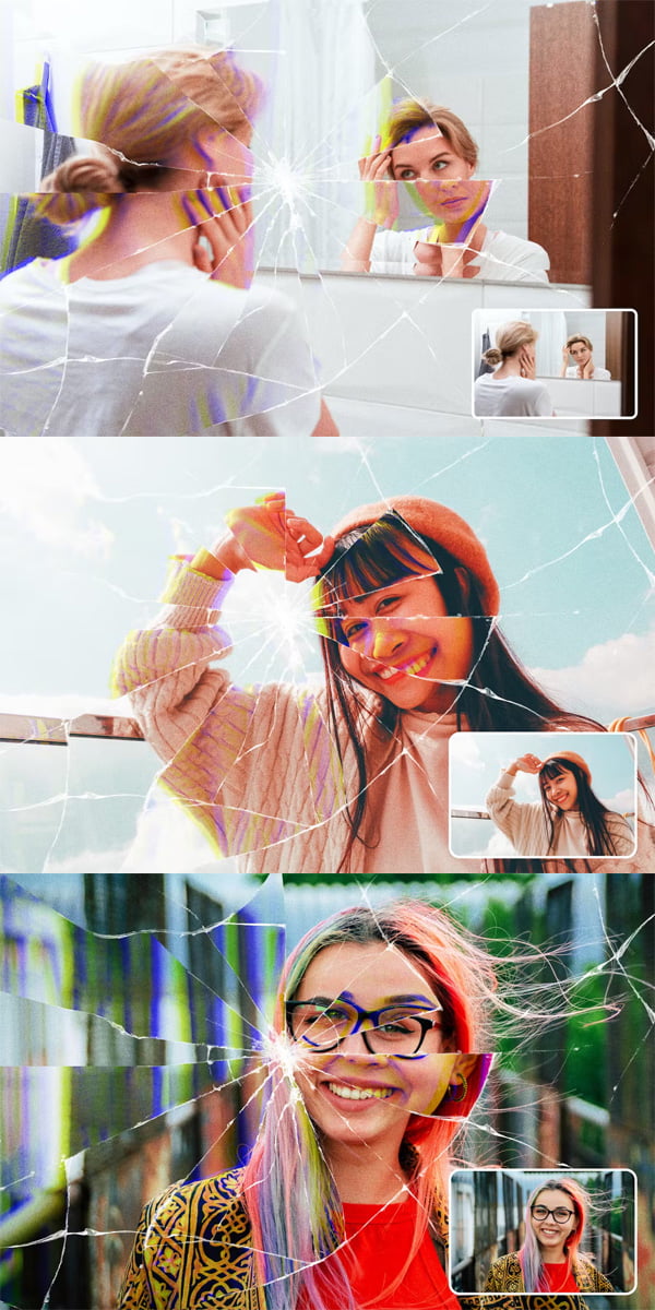 Broken Glass Effect Portrait
