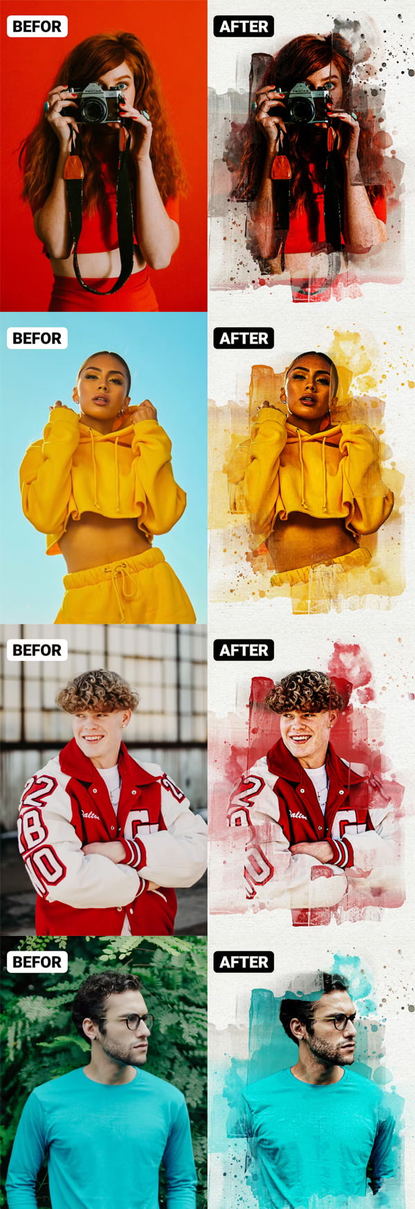 Watercolor Photo Effect Action