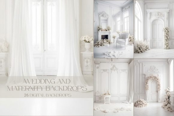 26 Elegant White Room Digital Backdrops 26 Elegant White Room Digital Backdrops