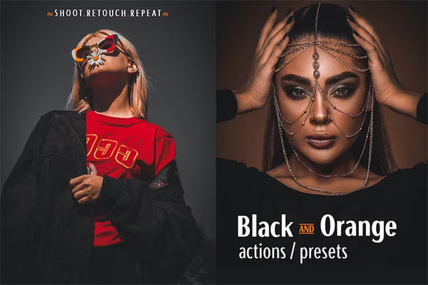 Black and Orange Actions & Presets Black and Orange Actions & Presets