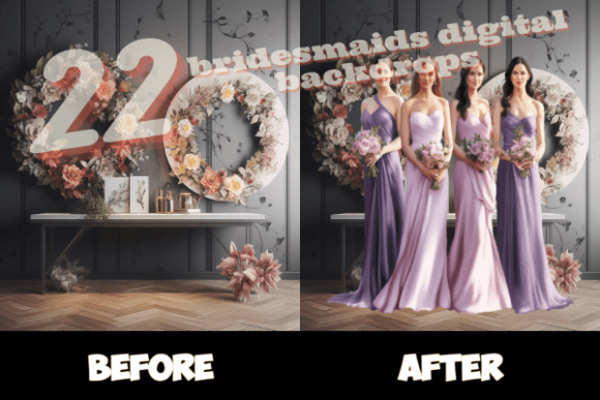Bridesmaids Digital Backdrops