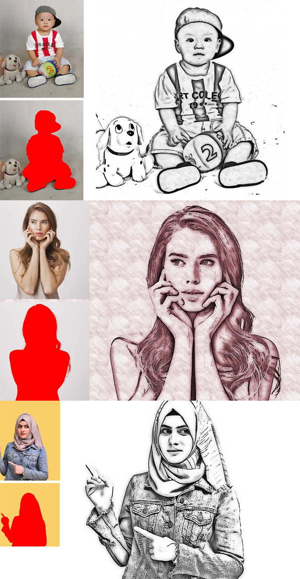 Easy Pencil Drawing Photoshop Action Easy Pencil Drawing Photoshop Action