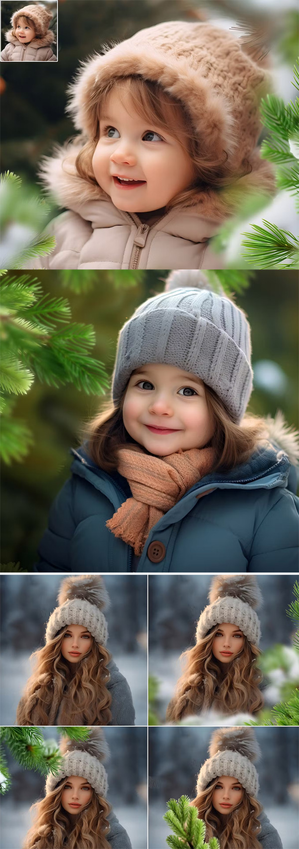 Pine Branches Christmas Transparent PNG Overlays