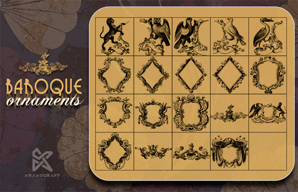 19 Baroque Ornaments Brushes 19 Baroque Ornaments Brushes