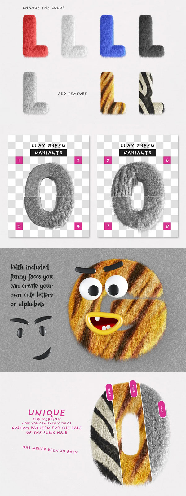 Clay Grass or Fur Typo Creator Clay Grass or Fur Typo Creator
