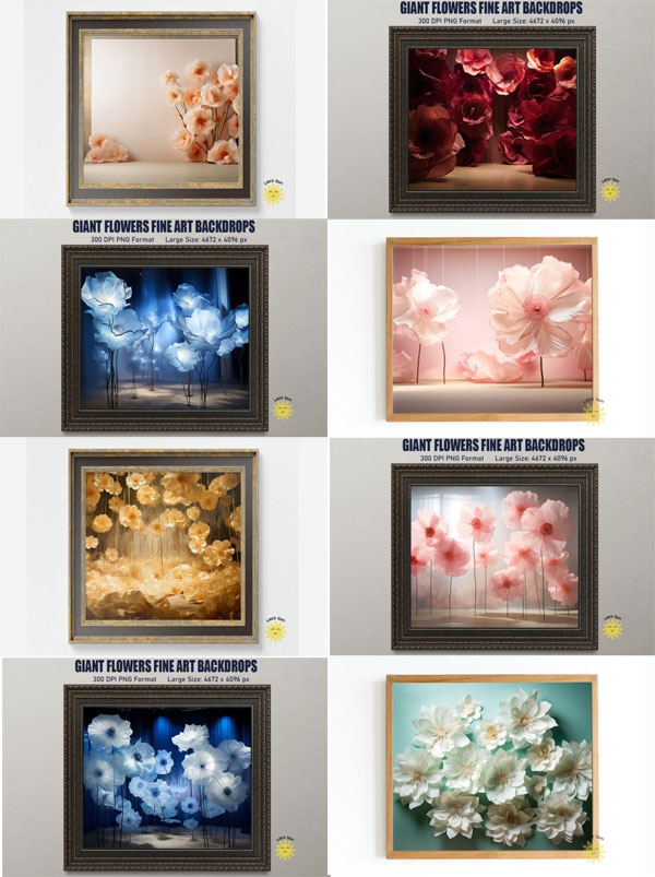 Giant Flowers Fine Art Backdrops Giant Flowers Fine Art Backdrops