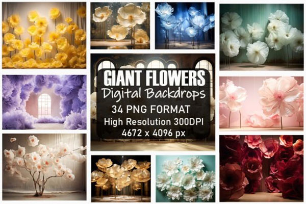 Giant Flowers Fine Art Backdrops Giant Flowers Fine Art Backdrops