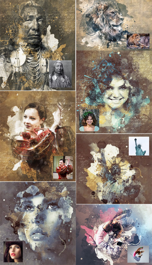 Modern Art Photoshop Action Modern Art Photoshop Action