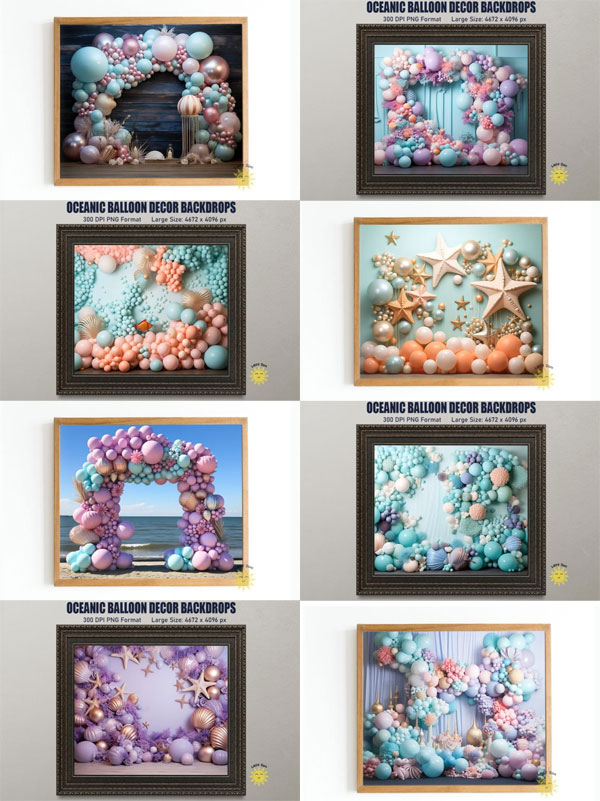 Oceanic Balloon Decor Backdrops Oceanic Balloon Decor Backdrops