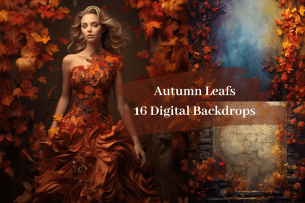 16 Autumn Falling Leaves Digital Backdrops 16 Autumn Falling Leaves Digital Backdrops