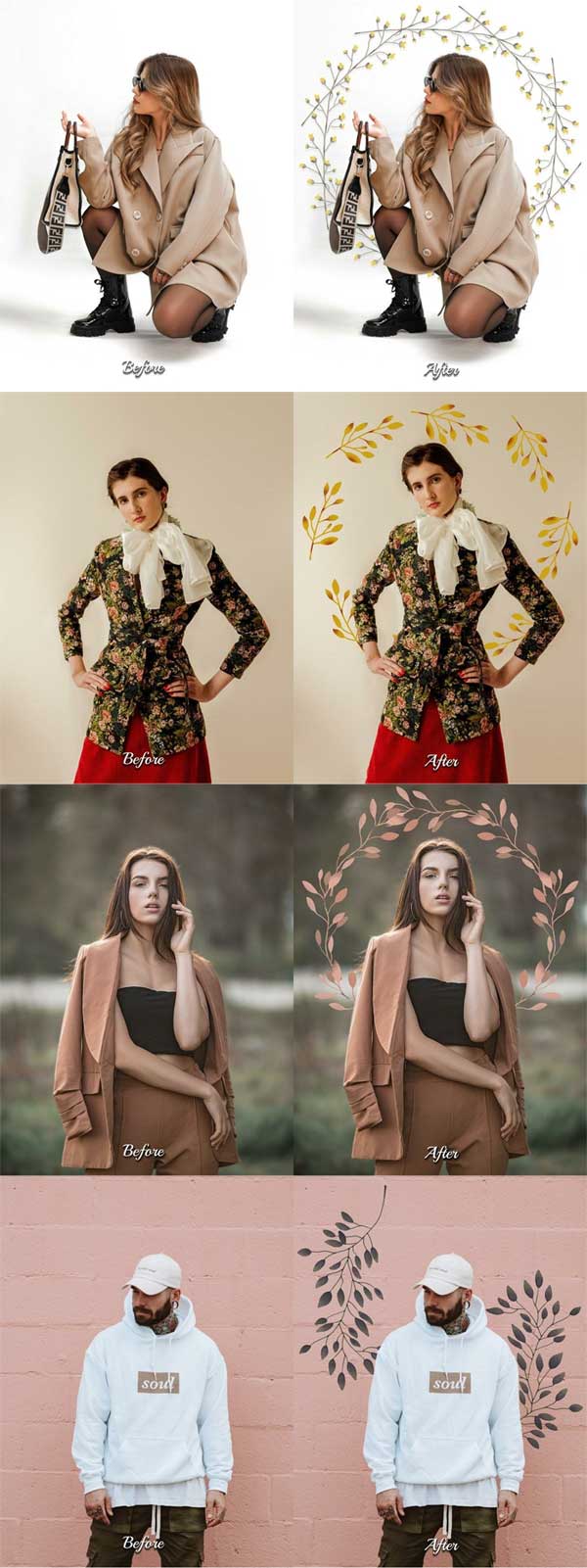 50 Autumn Wreath Overlays Fall High-Res 