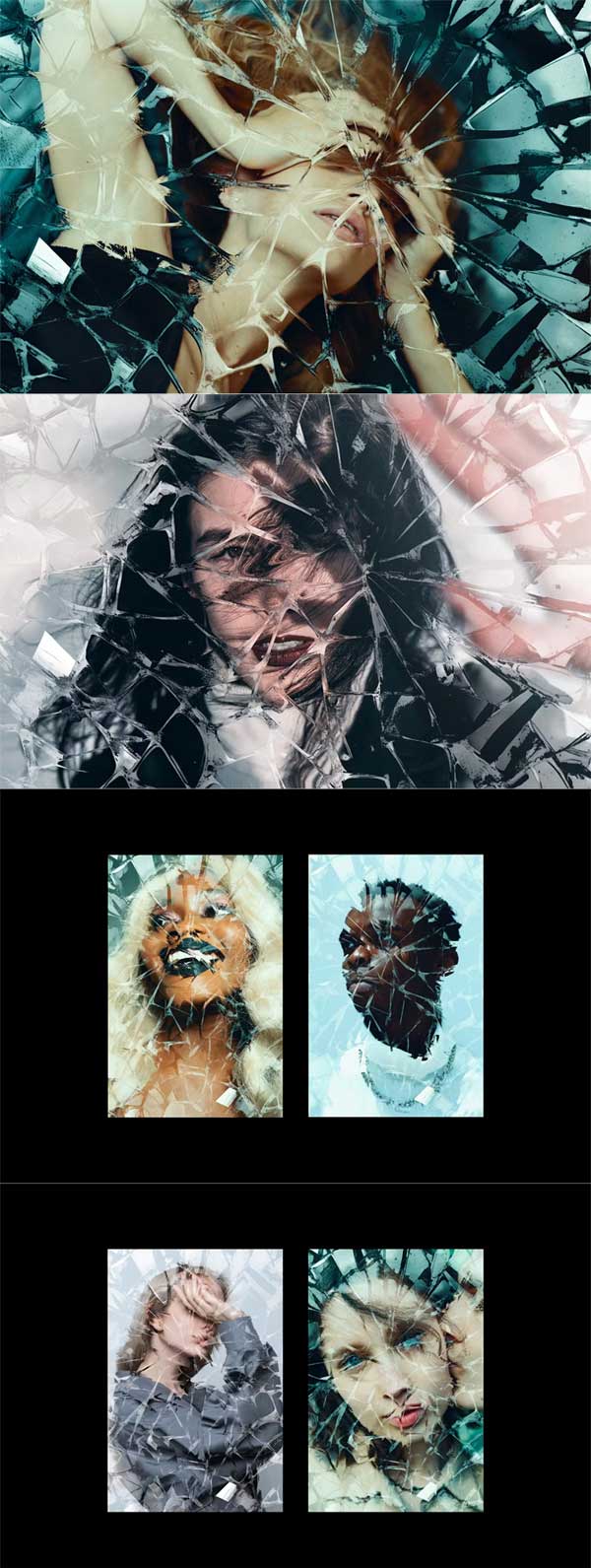 Cracked Glass Photo Effect Cracked Glass Photo Effect