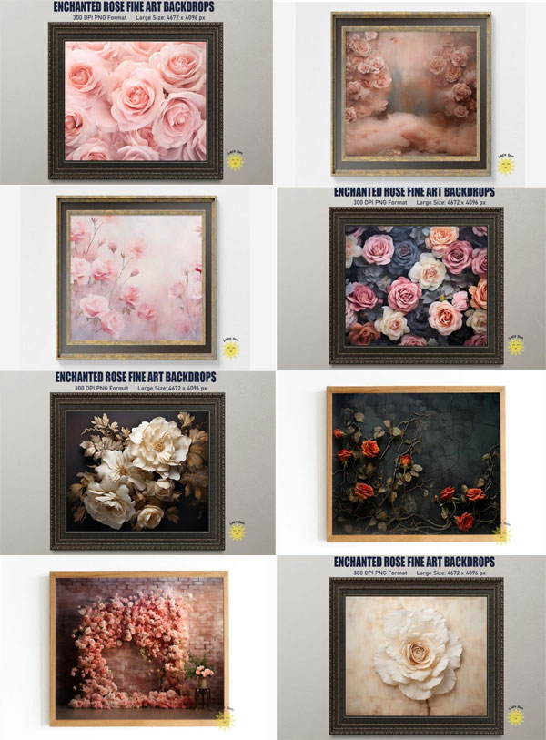 Enchanted Rose Fine Art Backdrops