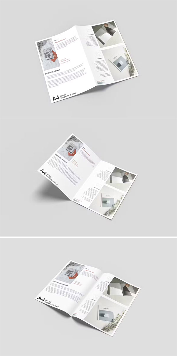 Mi A4 Bifold Brochure Mockup