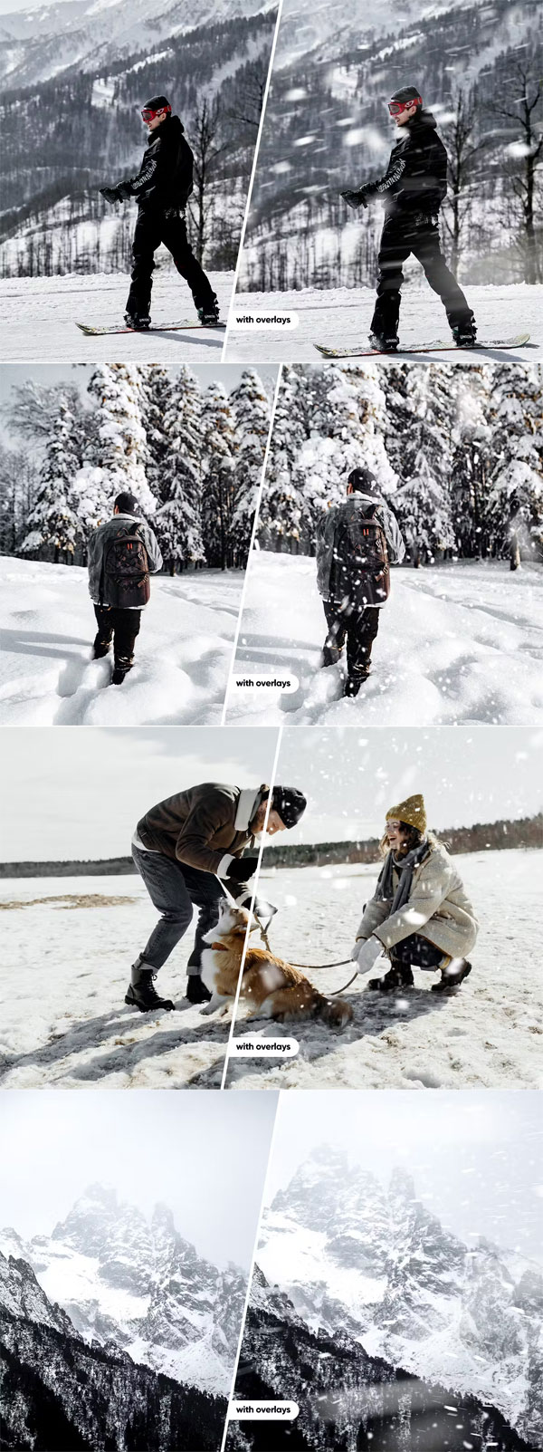 Snow Realistic Overlays for Photoshop Snow Realistic Overlays for Photoshop