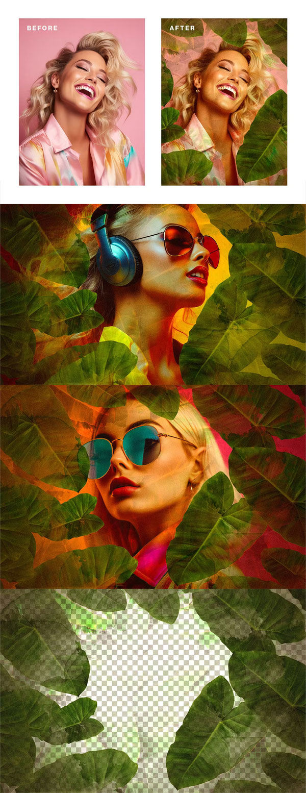Tropical Jungle Photo Collage And Image Effect Tropical Jungle Photo Collage And Image Effect