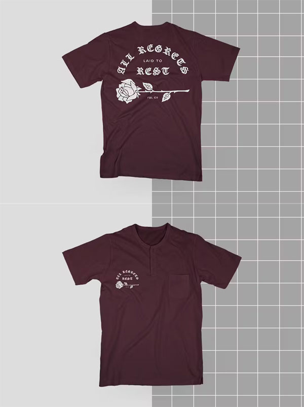 Unisex Button Down T-Shirt Mockup