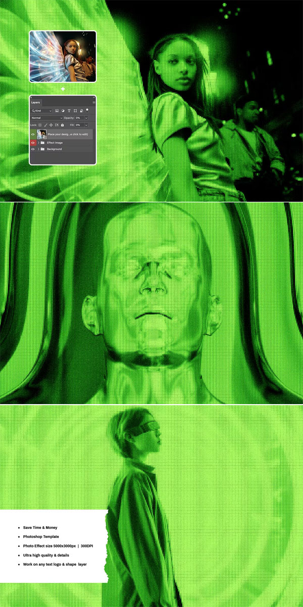 Analog Monitor Photo Effect