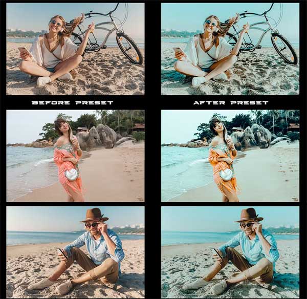 Beach Style 4 Lightroom Presets Mobile and Desktop Beach Style 4 Lightroom Presets Mobile and Desktop