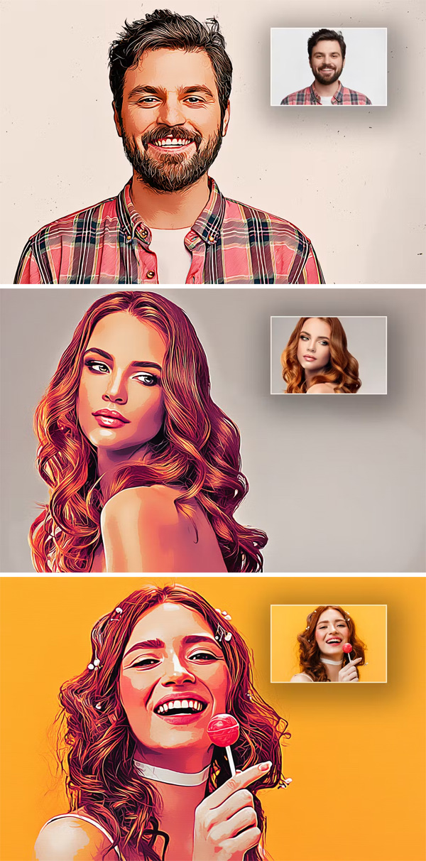 Cartoon Painting Effect Action