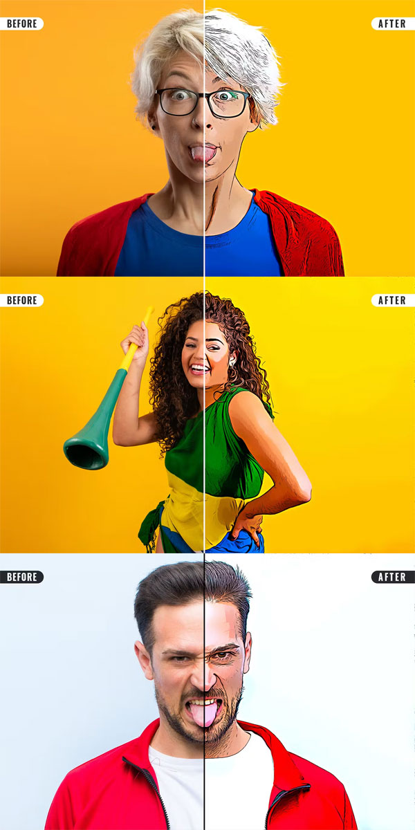 Cartoonized Photo Effect UJCRN2W Cartoonized Photo Effect UJCRN2W