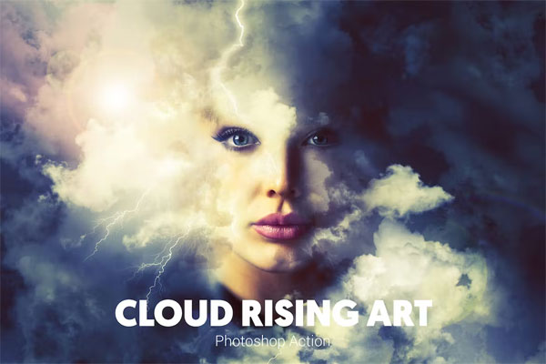 Cloud Rising Art Photoshop Action Cloud Rising Art Photoshop Action
