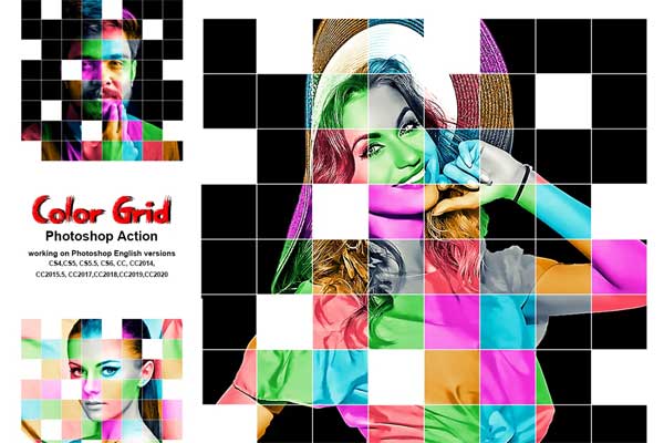Color Grid Photoshop Action