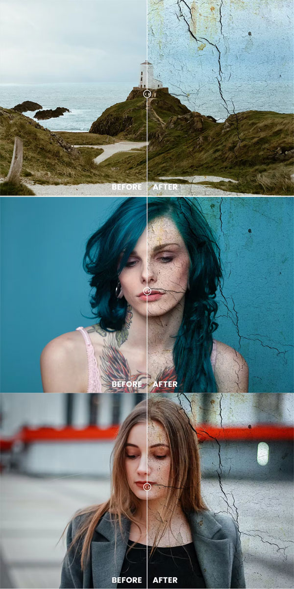Cracked Wall Photo Effects