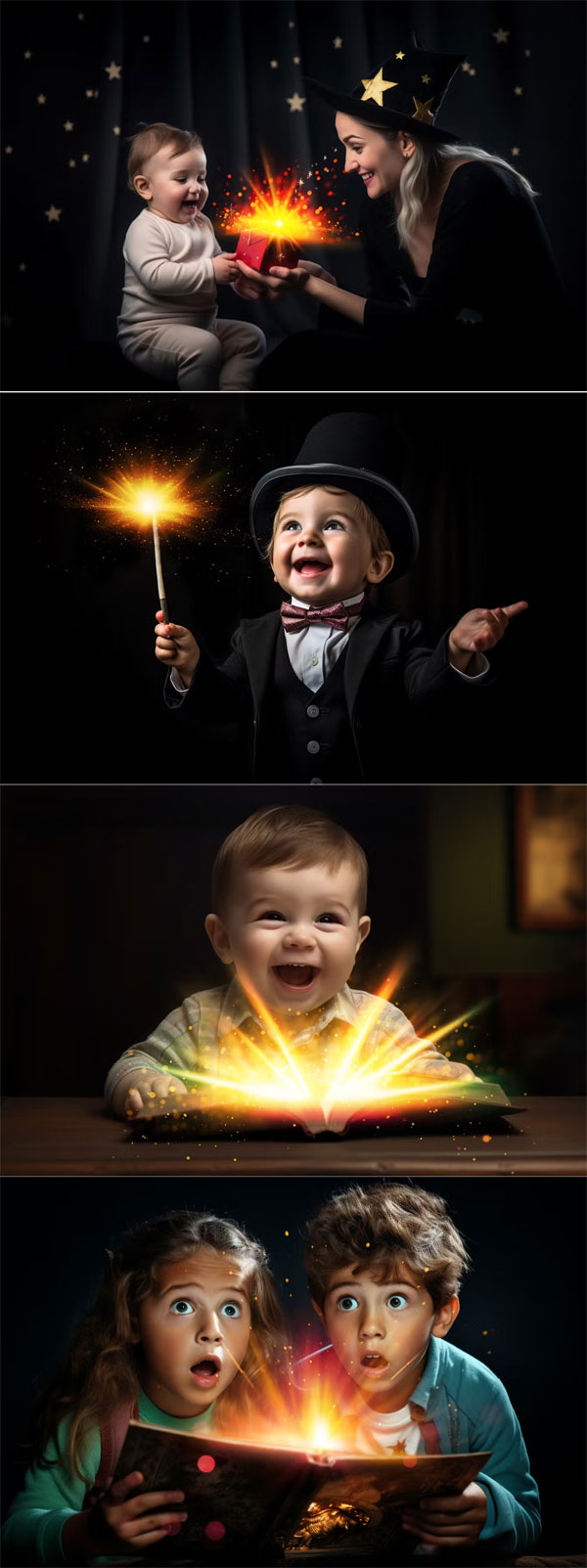 Magic Book Gift Light PNG Photo Overlay