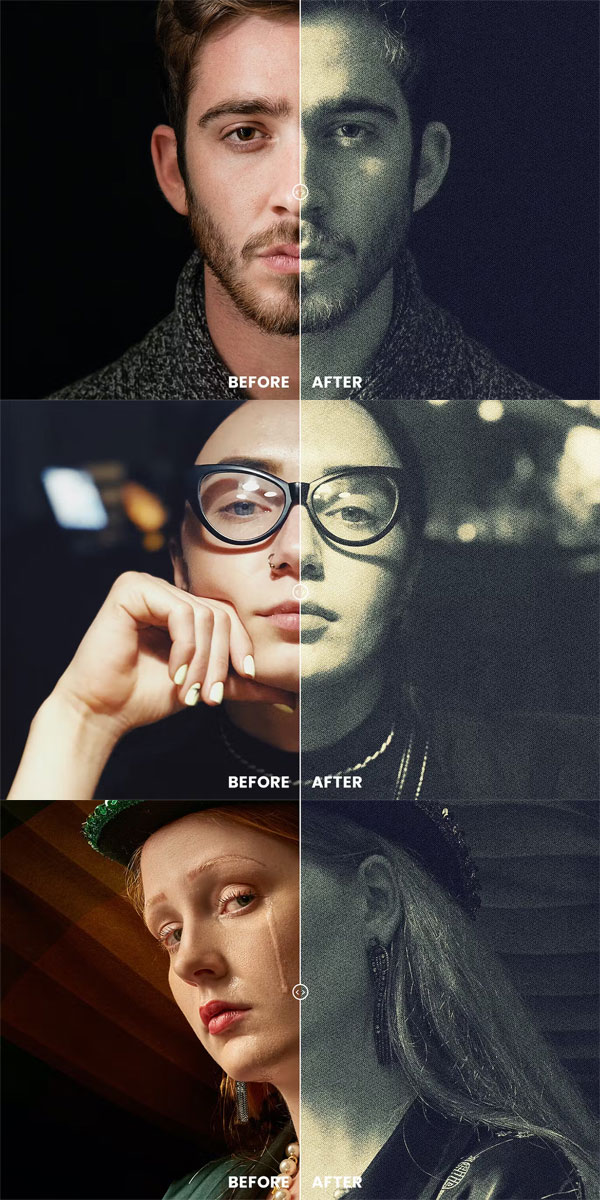 Mezzotint Photo Effect