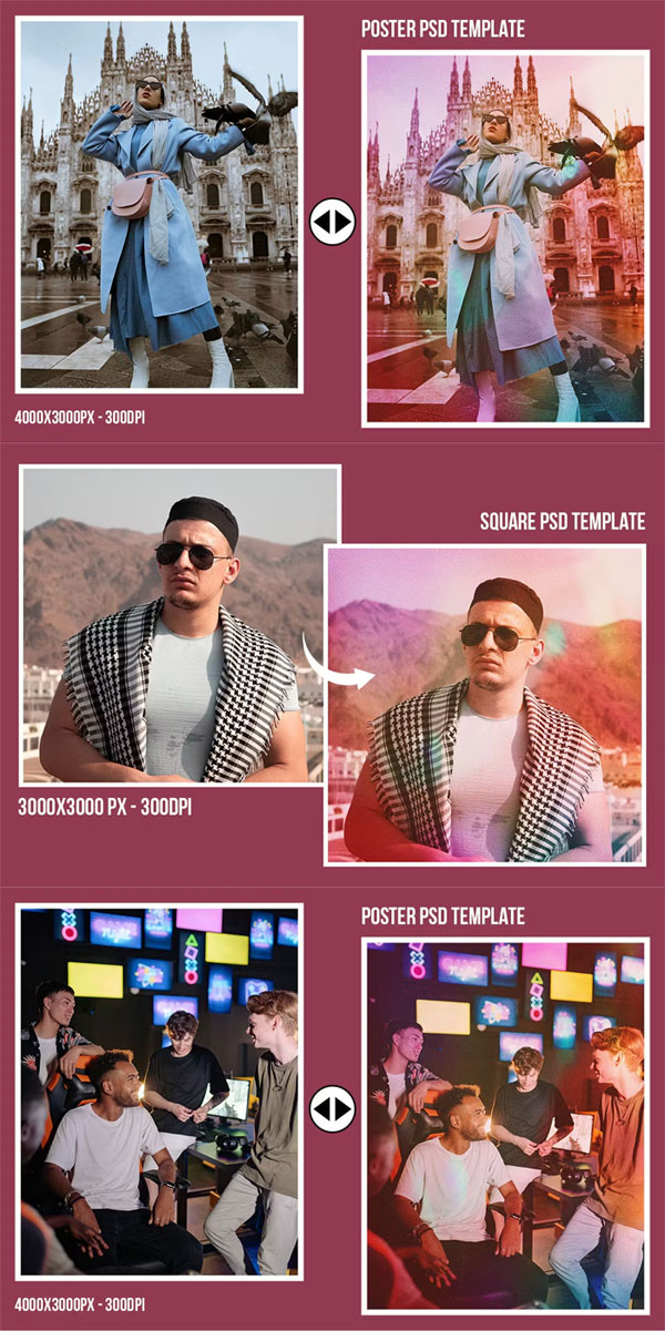Square & Poster Cinematic Lighting Effects