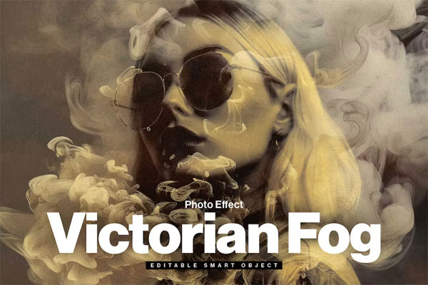 Vintage Victorian Template With Fog Photo Effect
