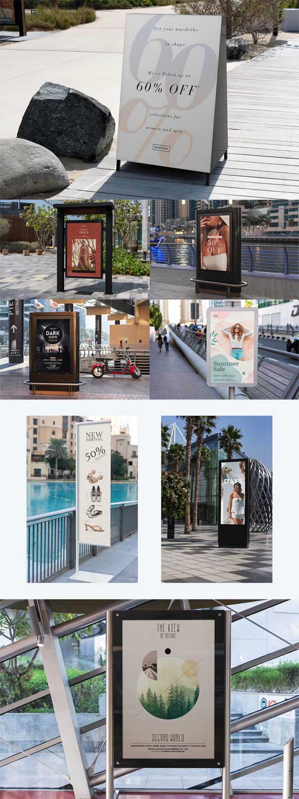 City Advertising Mockup Set City Advertising Mockup Set