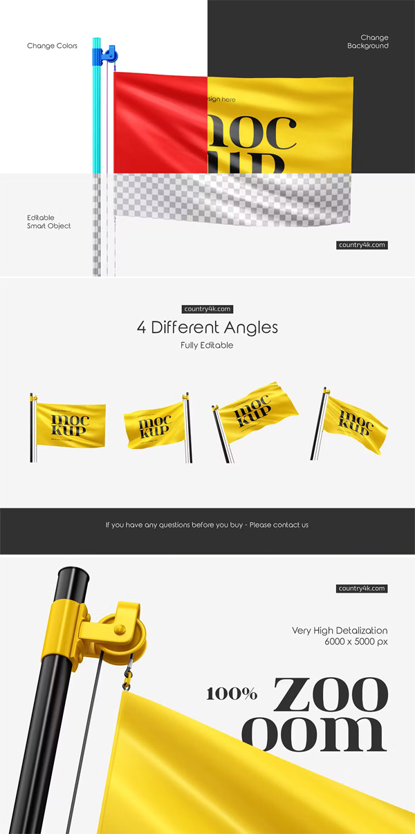 Flags Mockup Set